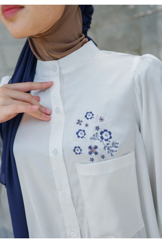 Jasmina Embroidery Blouse White
